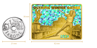 Vinter-OL 2026 Milano Cortina minnemynter i gull